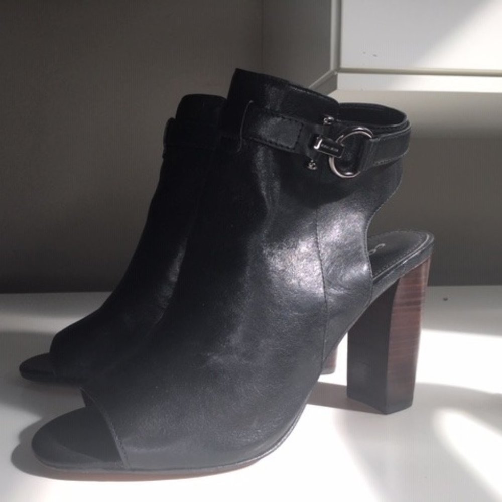 Coach Women's Black Leather Slingback SZ 8
